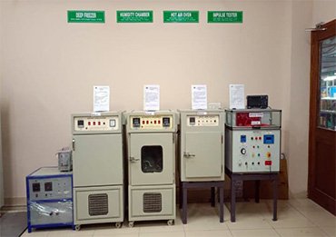 H.V Test, Finger Test, Shock Test, Impact Test, Cor Grip Test, Rail Mounting Test Set up